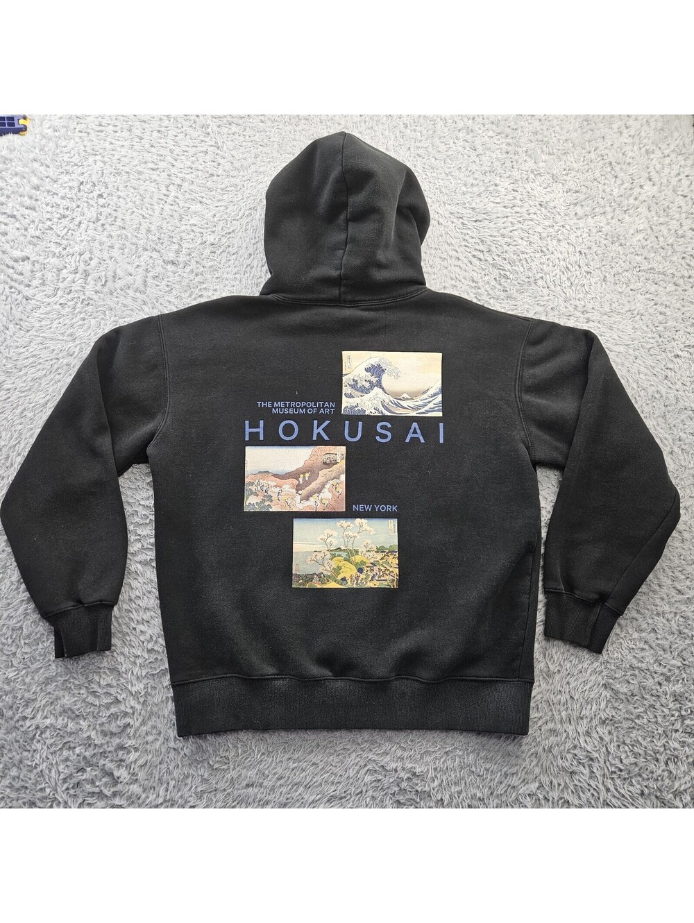 The Met Hoodie Sweatshirt New York Men Large HOKUSAI Artwork Official Merch